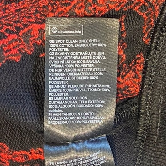 H&M Studio Red Embroidered and Beaded Hoodie Size 6 - Picture 9 of 12